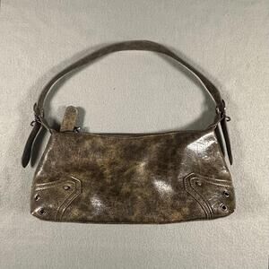 Should Bag Brown Faux Leather Y2K